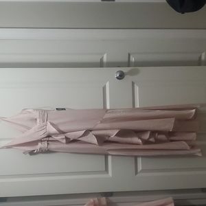 Express Pink Satin front Wrap Dress
